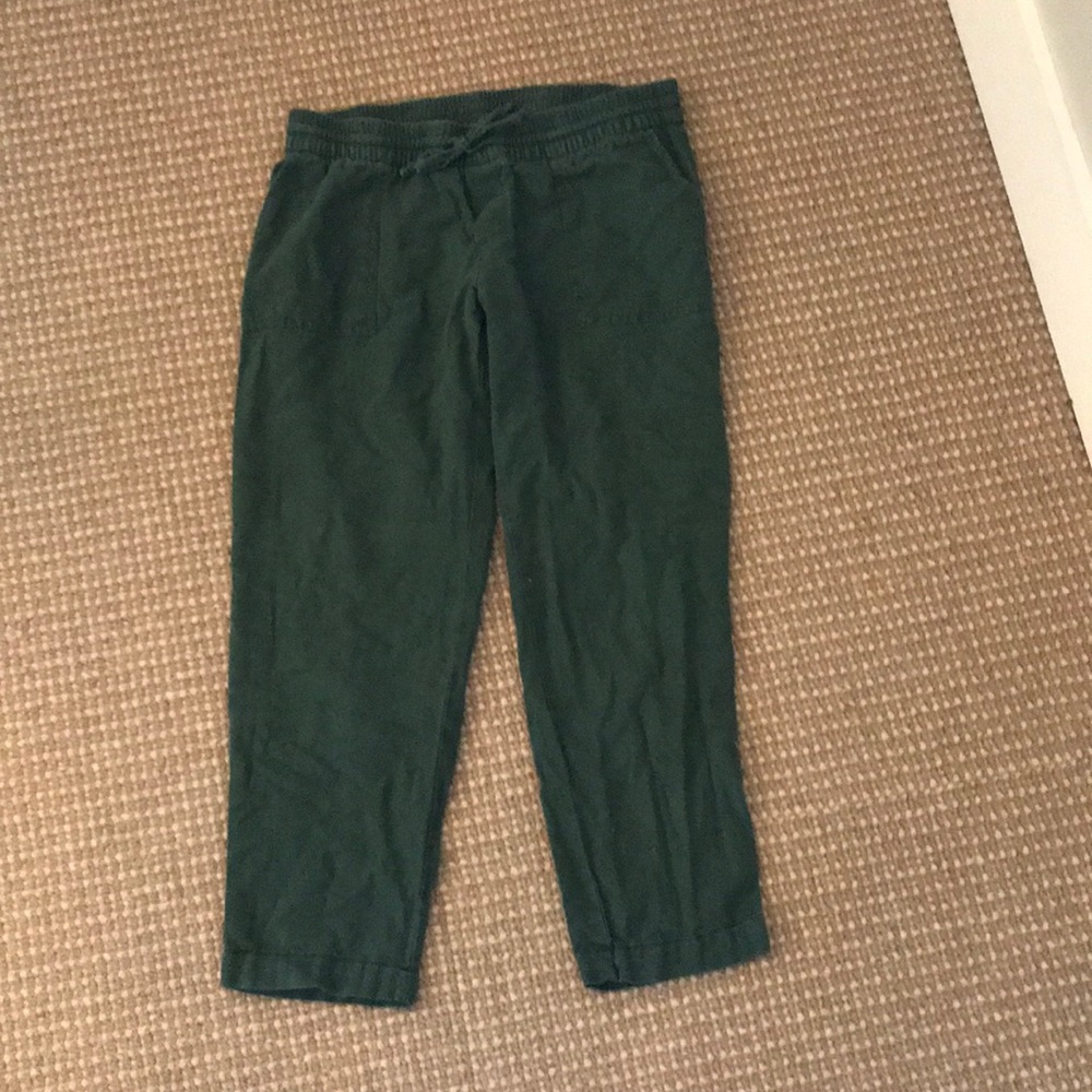 Cropped Linen Joggers